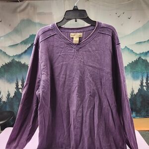Ruff Hewn Women's V-Neck Purple Sweater
